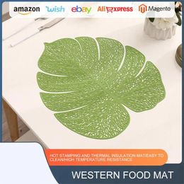 Table Mats Mat Plastic Heat Insulation Pvc Nordic Style Leaves Hollow Home El Decoration Placemat Reusable Non-slip