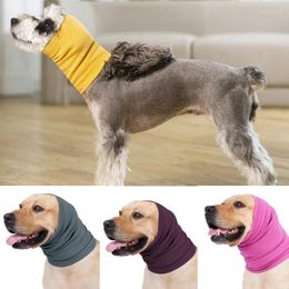 Dog Apparel Autumn Winter Pet Elastic Scarf Collar Warm Noise Reduction Headgear For Small Medium Dogs Golden Retriever Schnauzer Hat