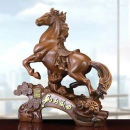 Decorative Figurines Feng Shui Horse To Success Study Decoration Office Desktop Ornament Crafts High-grade Opening Sculptures Gift
