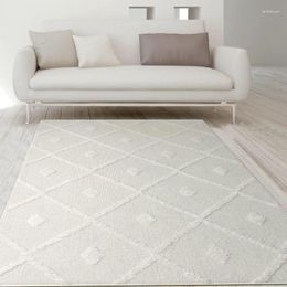 Carpets Antep Rugs Palafito 8x10 Geometric Shag Diamond High-Low Pile Textured Indoor Area Rug (White 7'10" X 10')