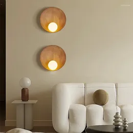 Wall Lamp Modern Resin Seashell LED Living Room Background Bedroom Corridor Home Decoration Lighting D23cm