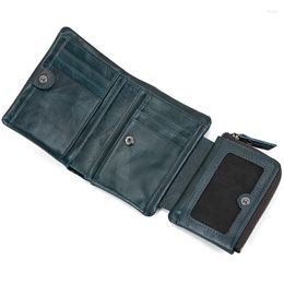 Wallets Deisgner Mens Wallet For Cards Men Male Small Short Coin Purse Genuine Leather Soft Cowhide Black Coffee Blue