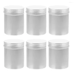 Storage Bottles 6 Pcs Aluminum Box Moisturizers Container Small Jar Lip Zum Lotion Travel Refillable False Eyelashes