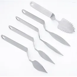 Baking Moulds 100pcs Stainless Steel Chocolate Feather Leaf Knife Modelling Making Tools Mousse Cake Decoration