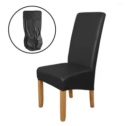 Chair Covers Dining Table Decor Cover Accessory Simple PU Protective Waterproof El Fabric Wrap Seat Backrest