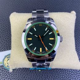 2024 Gm Factory Mens Watch diameter 40mm green material glass custom 3131 integrated movement anti-magnetic double bottom cover 904L refined steel watch