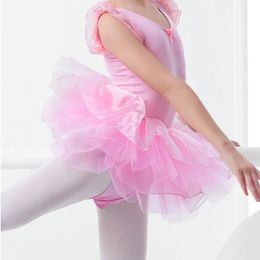 Girls Kids Ballet Tutu Skirts Puffy Ballerina Ballet Tutu Performance Stage Wear White Pink Fairy Ballet Tutu Short Dress 240329