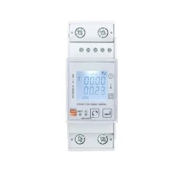 Detector HotTuya Smart Zigbee Energy Meter Bidirectional Single Phase 80A Din Rail Power Monitor Wattmeter Voltmeter Ampermeter