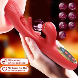 Tapping Flapping Vibrator for Women Clitoris Clit Sucker Stimulator Powerful Sex Toy Woman Female Rabbit Sucking Vibrators 240403