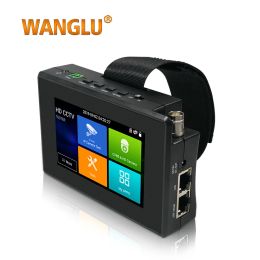 Display WANGLU New 4" wirst IPC1800ADH Plus coaxial HD 4.0 CCTV Tester Monitor with 4K H.265 IP CVI TVI AHD CVBS ALL IN ONE Camera test