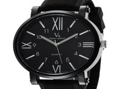 New V6Casual Quartz Men Watches FashionRoman numerals Graduation Wristwatch Dropship silicone Clock Fashion Hours Dress Watch CHRI6591519