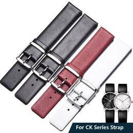 Genuine Leather Watch Strap For CK K2G211K2G231K2Y211K2Y231 Watchband Chain Buckle Men and Women 16mm 18mm 20mm 22mm Bracelet 240320