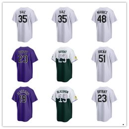 Colorado Custom Rockies Baseball Jerseys Charlie Blackmon 23 Kris Bryant 46 Nick Mears 61 Justin Lawrence 43 Anthony Molina 47 Cal Quantrill 38 Victor Vodnik