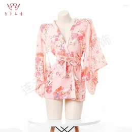 Bras Sets Women Sexy Dress Japanese Kimono Bathrobe Lingerie Underwear Uniform Temptation Suit Nightclub