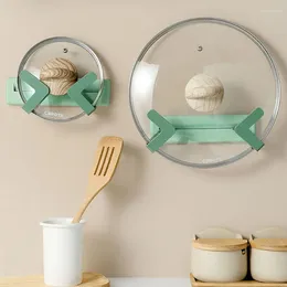 Kitchen Storage Wall-Mounted Lid Rack Organizer Wall Shelf Stoarge Containers Household Items Simple Creative Tools