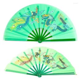 Decorative Figurines 41XB Chinese Fan For Chi Martial Arts Dragon Plastic Handheld Fol