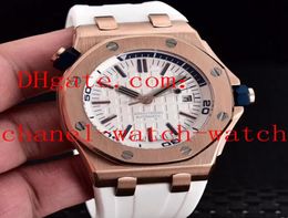 5 Style Rubber Band Offshore 42mm 18k Rose Gold Diver Men Watches 15703 15710 15710STOOA038CA01 Mechanical Automatic Mens Watch2407134