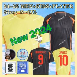 2024 ColOMbiA JAMES Soccer Jersey Kids Kit 24 25 CoLUmBIa National Team Football Shirt Home Away Set Camisetas Copa America D.VALOYES ARANGO C. CHUCHO CUADRADO XXXL 4XL