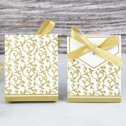 Gift Wrap 20/10/5pcs Wedding Paper Candy Box Gold Silver Chocolate Cookie Packing Bag Birthday Baby Shower Favour