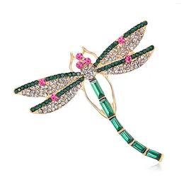 Brooches Dragonfly Shaped Brooch Elegant Glass Beaded Lapel Pin Hats Clothing Accessories
