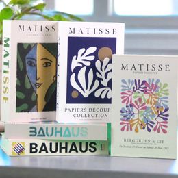 Decorative Book Storage Box Abstract Matisse Bauhaus Picasso Minimalism Irregular Colour Block Fake Books Decoration Coffee Table 240328