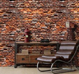 Wallpapers CJSIR Papel De Parede Custom Retro Red Brick Wallpaper For Walls 3 D Landscape Living Room Bedroom 3d Po Mural Wall Paper