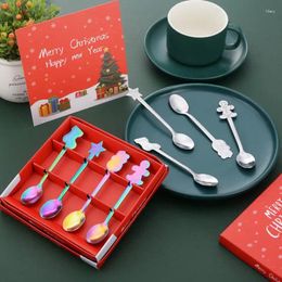 Coffee Scoops Spoon Four Styles Christmas Gift Not Easy To Rust Kitchen Utensils Tableware Multifunctional Stainless Steel