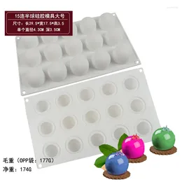 Baking Moulds 15 Consecutive High Ball Mousse Cake Silicone Mould Coconut Sandwich Grinding Tool GT-24