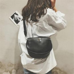 Shoulder Bags Fashion Messenger For Women Handbag Balck Pattern Leather Shell Chest Bag Taille Waist Handbags