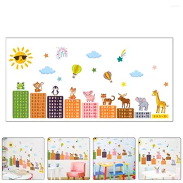 Wallpapers Decor Animal Multiplication Table Sticker Cute Wall Decal For Nursery Pvc Cartoon