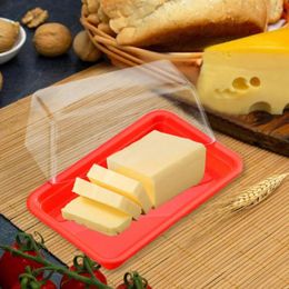 Plates Safe Butter Box Grade Cheese Container With Transparent Cover For Space Preservation Cutter