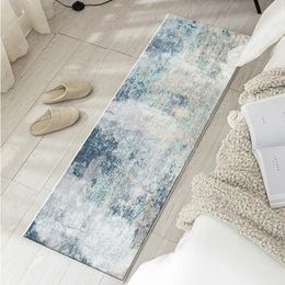 Carpets Modern Abstract Rug Indoor Contemporary Carpet Foldable Thin Hallway Kitchen Soft Mat Machine Washable Morandi Blue Area