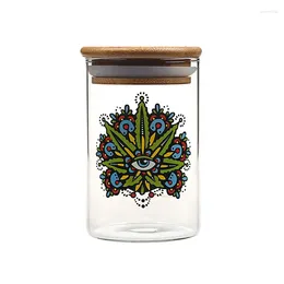 Storage Bottles High Borosilicate Glass Jar With Bamboo Lid Container Tea Coffee