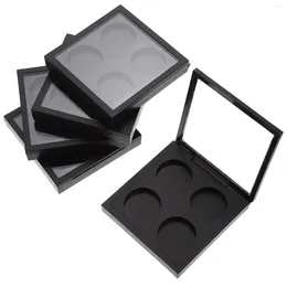 Storage Bottles 5 Pcs Eye Shadow Blank Eyeshadow Packing Plates Practical Cases Magnetic Transparent Cover Four-color
