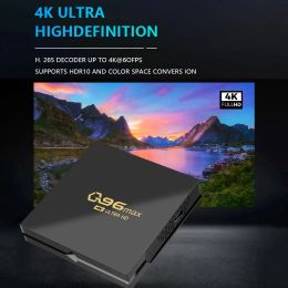 Plugs 2022 Q96 MAX Smart TV Box Android 11 Amlogic S905L Quad Core 2.4G WIFI 4K Set Top Box Ip TV 8GB+128GB Media Player UK/US/EU Plug