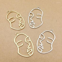 Charms 10pcs Human Face Charm For Jewelry Making Supplies Earring Pendant Bracelet Necklace Accessories Craft Materials Diy Findings