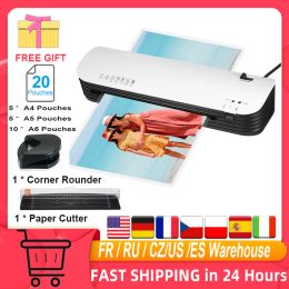 Laminator SL299 Laminator Machine Set A4 Size Hot and Cold Lamination 2 Roller System w/ 20 Laminating Pouches Paper Cutter Corner Rounder