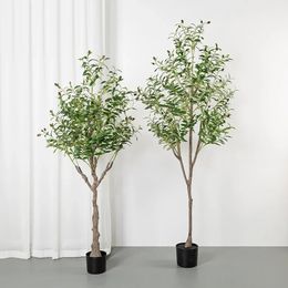 80210cm Artificial Plant Olive Tree Room Decor indoor landing for Large green Home Decoration Bonsai fake 240325
