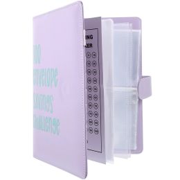 Envelopes Binder Clips Money Saving Envelope Book Organiser Cash 100 Challenge Savings Envelopes Purple Budget Lovers