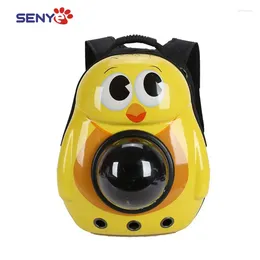 Cat Carriers Pet Bag Cartoon Printing Cats And Dogs Go Out Easily Supplies Space Chest Backpack Outdoor