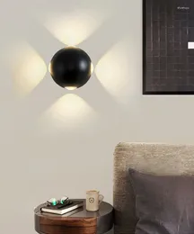 Wall Lamp LED Outdoor Waterproof Garden Living Room Bedroom Corridor Aisle Round Background Decorative