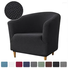 Chair Covers Plaid Tub Cover One Seat Solid Colour Stretch Twill Polyester Fabric Club Armchair Relax Single Sofa For Home