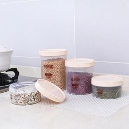 Storage Bottles Transparent Food Container Airtight Large-Capacity Grain Jar With Spoon Moisture-Proof Fridge Tank Home