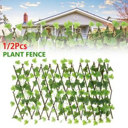 Decorative Flowers 1/2Pcs Artificial Plant Green Ivy Leaf Vine Wall Hanging Fake Plants Home Garden Decoration DIY Outdoor Wedding Party