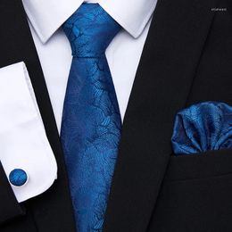 Bow Ties Tie For Men Top Grade Luxury Pocket Squares Cufflink Set Necktie Handkerchief Printed Hombre Memorial Day
