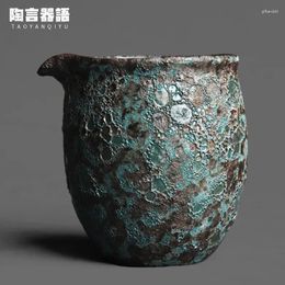 Tea Cups Vintage Pottery Bronze Glaze Wormhole Round Hand-held Cup Handmade Antique Texture Fair Oil Pot