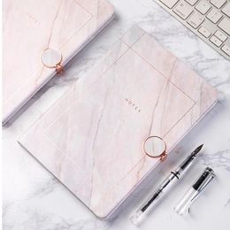 Diary Agenda Planner Organiser Notebook Marble Magnetic Hasp Notepad Back To Schoool 25K Travel Business Note Book For Gift