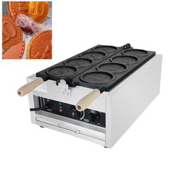 Non-stick Coating Korean Gold Coin Waffle Machine Commercial Cheese Bread Cartoon Coin Scones Waffle Maker