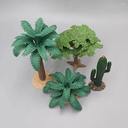 Decorative Flowers 4 Pcs Imitation Plants Mini Simulation Tree Trees Decor Faux Artificial For Party Miniature Outdoor Model Fake