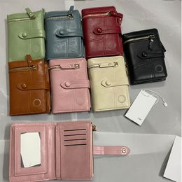 lulu Trifold Women Wallets designer Customised metal logo Trifold short fold Wallet Slim Small PU Leather Purse with Multiple Compartments for Coin